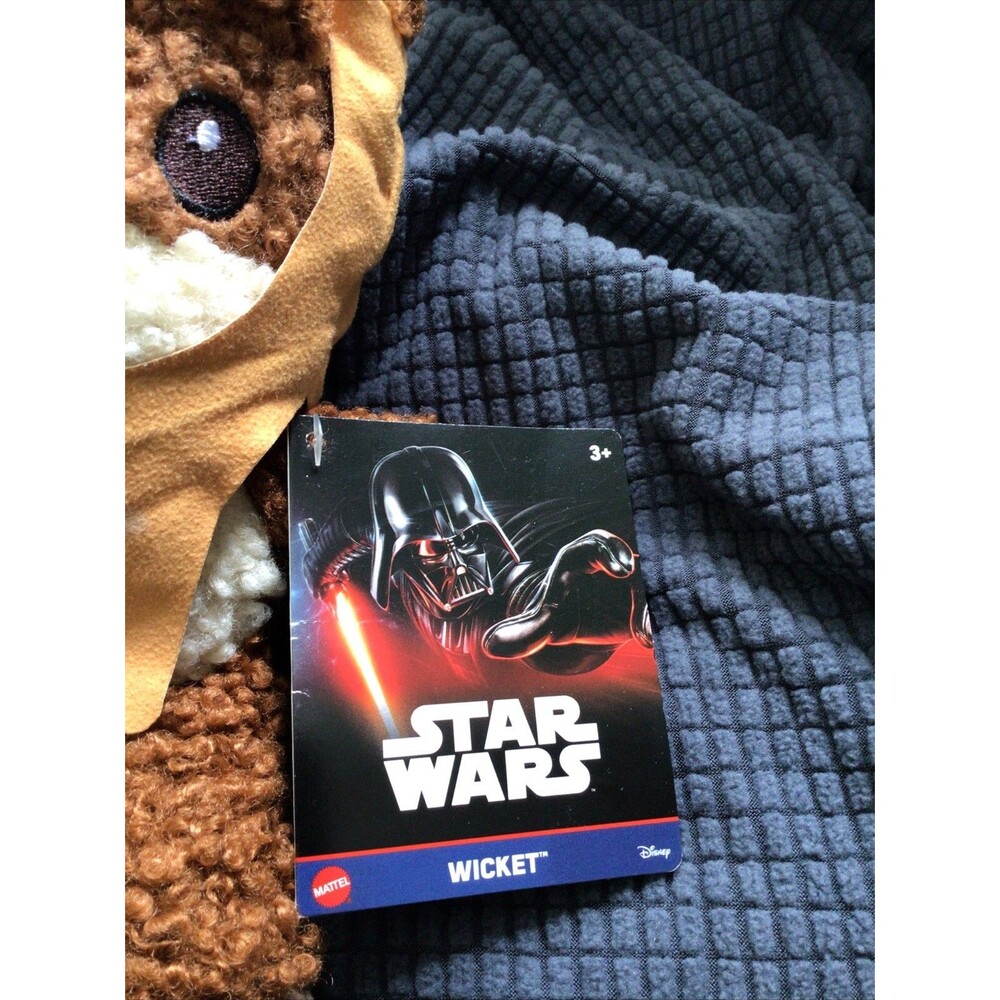 Mattel Star Wars Wicket Ewok Plush Kids 8in Brown GXK23 Sherpa Stuffed Toy - Picture 2 of 8